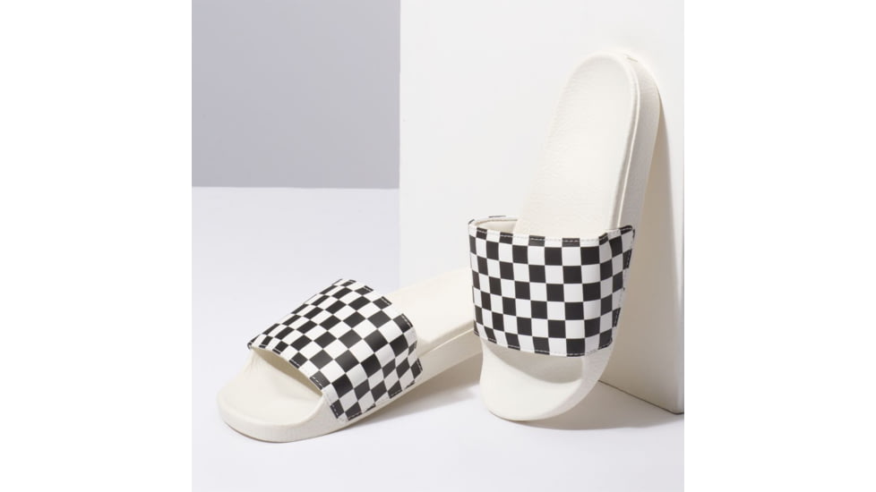 Vans Slide-On - Womens, Checkerboard White/Black, 12, VN0004LG27K-27K-5