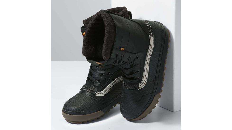 Vans Standard Zip Snow MTE Shoes, Black/Dark Gum, 10, VN0A5JI539L1-M-10