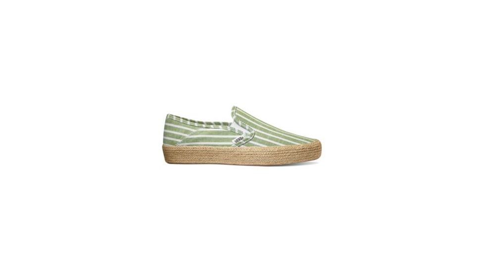 Vans U Slip-On Esp Casual Boot, Striped Linen Garden Green/True White, 5 US, VN0A3MVBVT2-5 US/6.5 US
