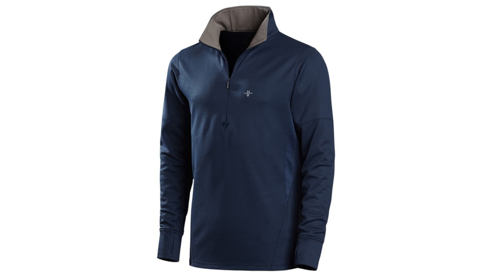 Vargo Mens Ls Zip Bedrock Blue Med TF-6B-19