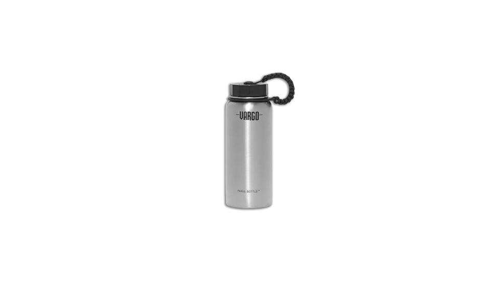 Vargo Outdoors Vargo Stainless Steel Para-Bottle Water Bottle 34 oz. 1 liter, Silver, adult, BHQ-65006