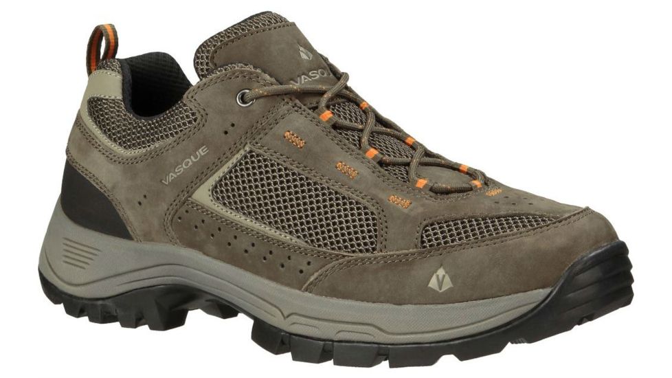 Vasque Breeze 2.0 Low Hiking Shoe - Men's-Black Olive/Rust-Medium-9 US