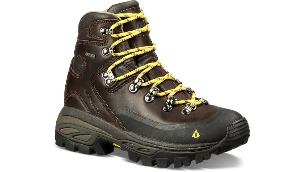 Vasque Eriksson GTX Backpacking Boots Womens, Coffee Bean/Yellow, 7 US 07187W 070
