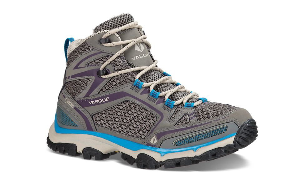 Vasque Inhaler II GTX Hiking Boots Womens, Moon Mist/Plum Perfect, 8 US 07335M 080