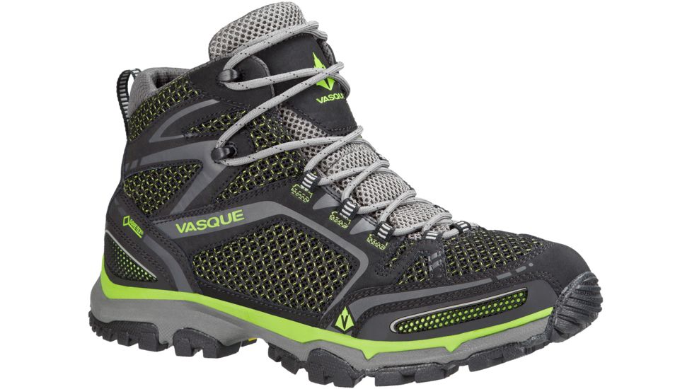 Vasque Inhaler II GTX Mid Hiking Boot - Men's-Black/Lime Green-7-Medium
