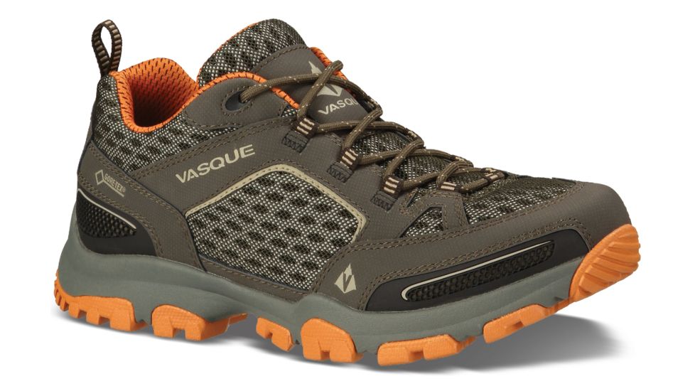 Vasque Inhaler Low GTX Hiking Shoe - Mens-Black/Rust-Medium-9.5 US