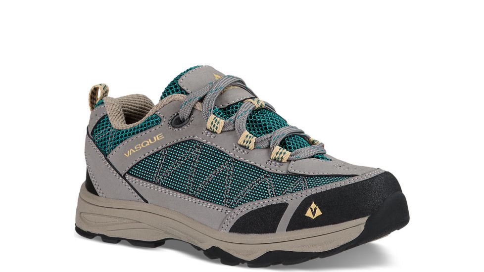 Vasque Monolith Low UltraDry Hiking Boots Kids, Gargoyle/Everglade, 5 US 07209M 050