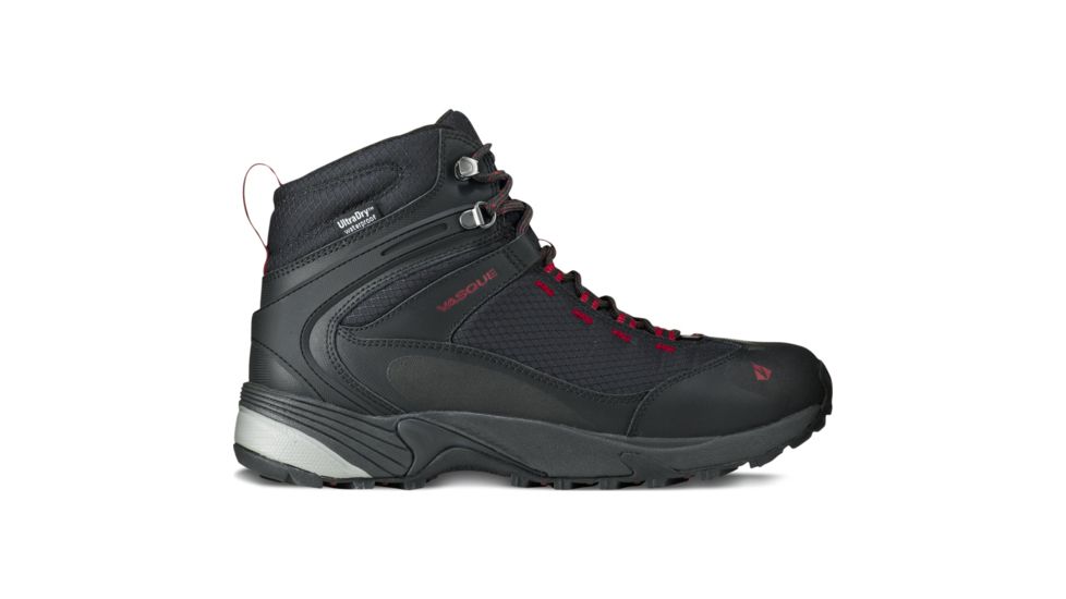 Vasque Snow Junkie Ultradry Winter Boot - Men's-Jet Black/Chili Pepper-Medium-13 US