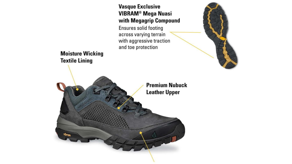 Vasque Talus XT Low Hiking Shoes - Mens, Dark Slate/Rust, 7, Medium, 07078M 070