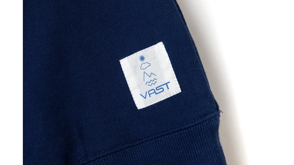 Vast Collegiate Crew Men's Short Sleeve Sweatshirt, Navy, B3259