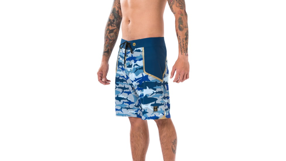 Vast Cool Breeze Camo Men's Boardshort, Navy Multi, B3242