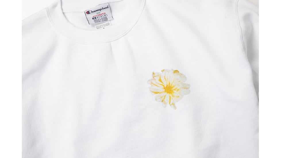 Vast Floral Arrangement Crewneck Mens Sweatshirt, White-Multi, Large, B3318-L