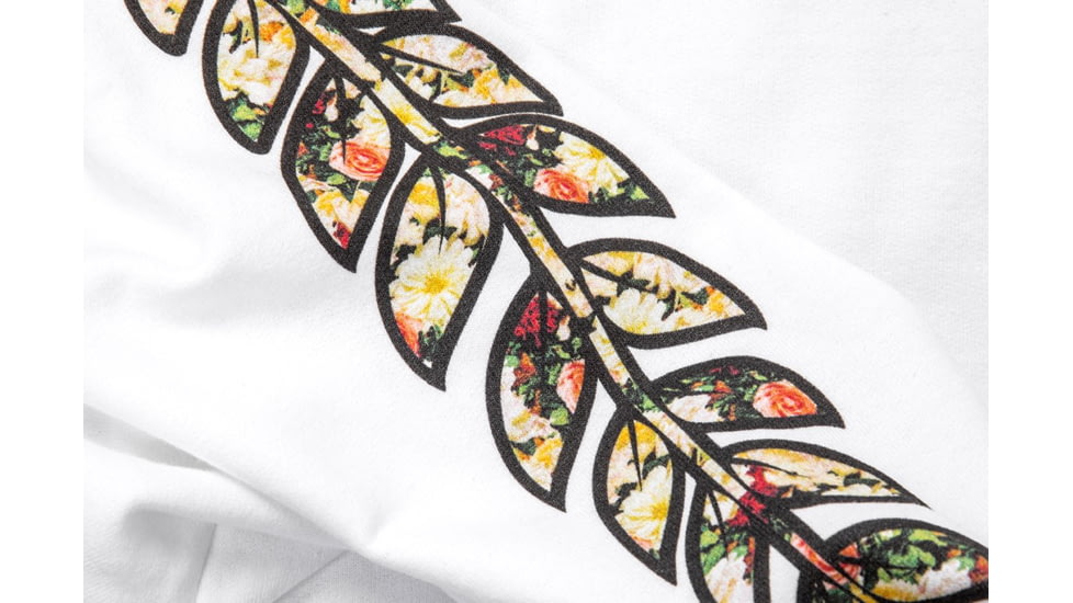 Vast Floral Arrangement Crewneck Mens Sweatshirt, White-Multi, Large, B3318-L