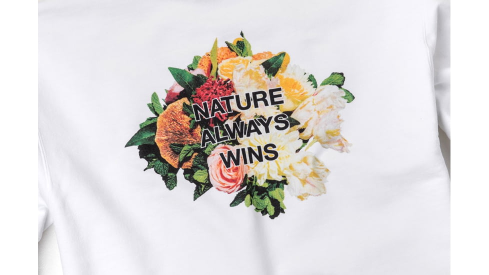 Vast Floral Arrangement Crewneck Mens Sweatshirt, White-Multi, Large, B3318-L