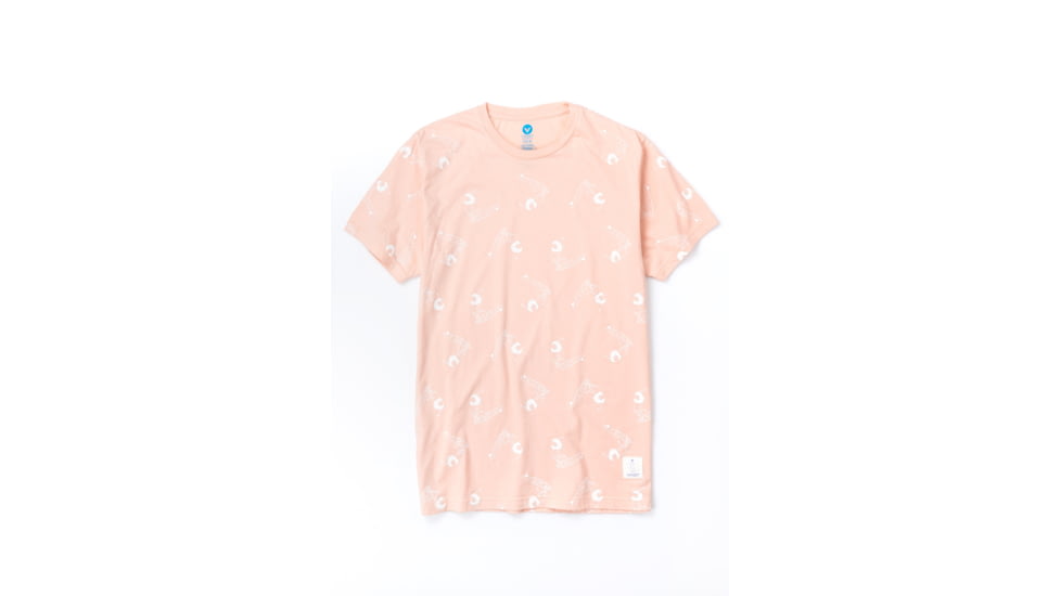 Vast Hail Yogi Short Sleeve T-Shirt, Peach, Large, B3274-Pink-L