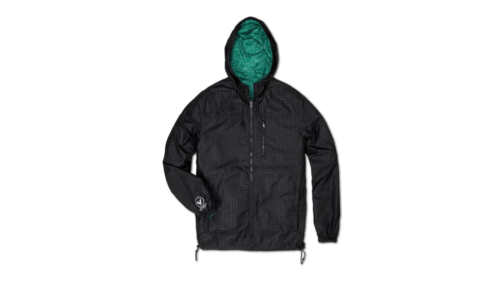 Vast Nature's Touch Reversable Windbreaker Men's Jacket, Green/Black, B3267