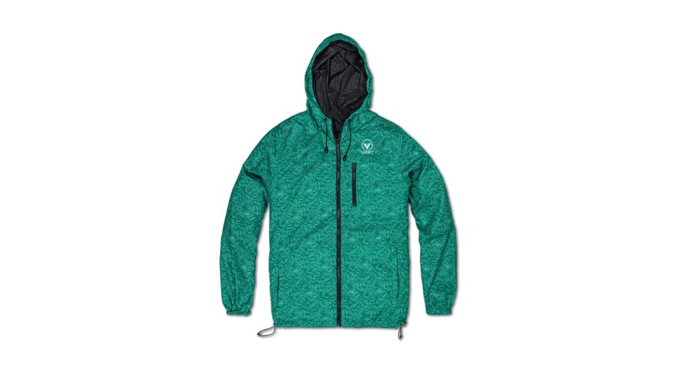 Vast Nature's Touch Reversable Windbreaker Men's Jacket, Green/Black, B3267