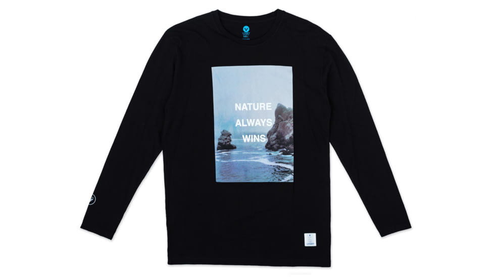 Vast Ocean Photo Agenda Long Sleeve T-Shirt, Black, Large, B3323-L