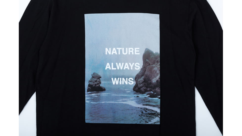 Vast Ocean Photo Agenda Long Sleeve T-Shirt, Black, Large, B3323-L