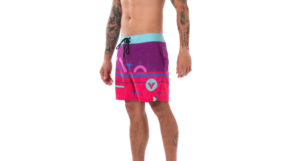Vast Reef Glitch Men's Boardshort, B3249-Aqua Multi