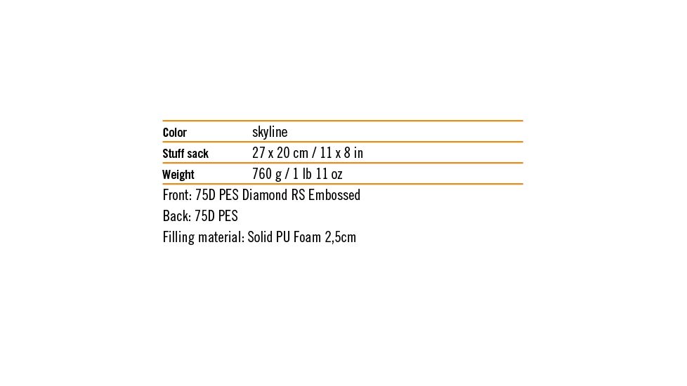 Vaude Sove - Skyline - 72X20X1 Matress, Skyline 723910