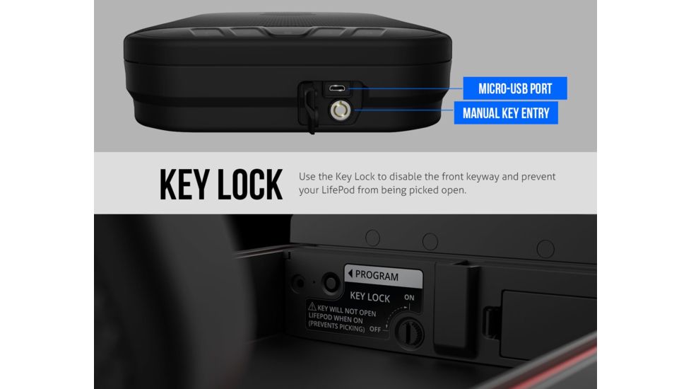 Vaultek Safe LifePod Rugged Airtight Weather Resistant Storage with Built-in Lock, Titanium Gray VLP1.0-TG