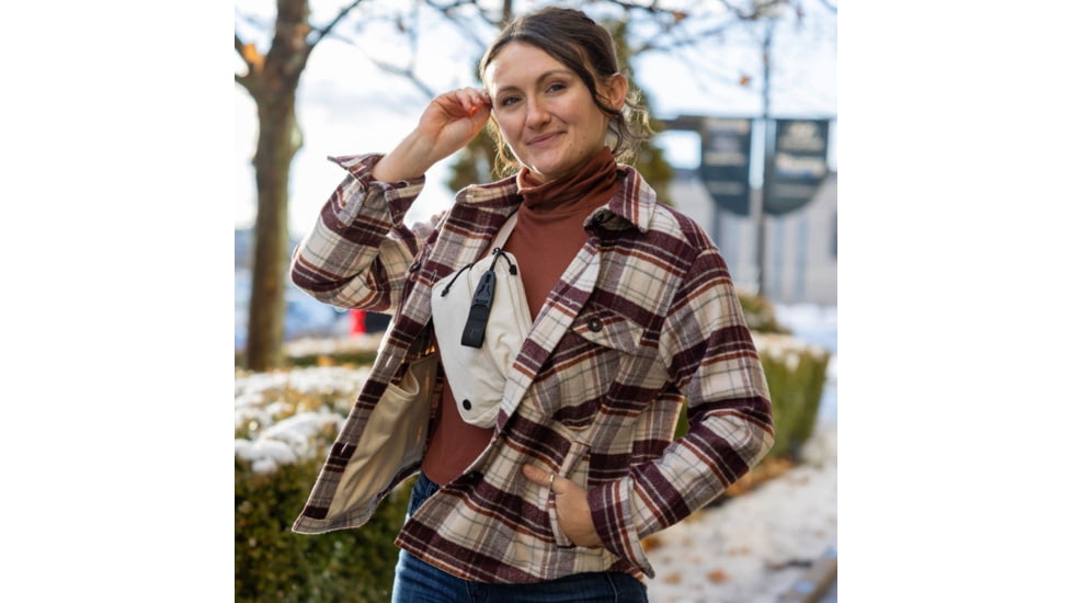 Vertx Lena Long Sleeve Shirt Jacket - Womens, Burnt Cherry Plaid, 2XL, F1 VTX7039 BRCP 2XL N/A