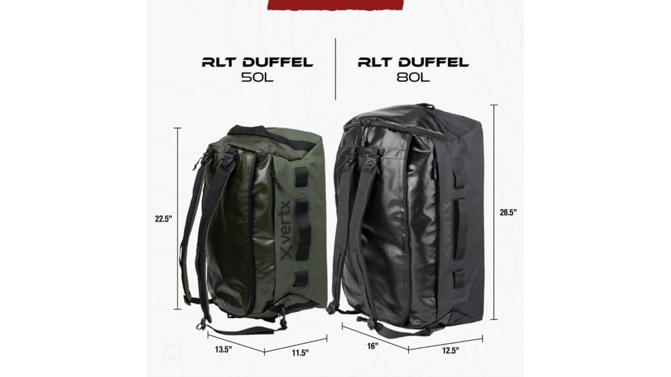Vertx RLT 80L Duffel, OD Green, F1 VTX5097 OD NA N/A