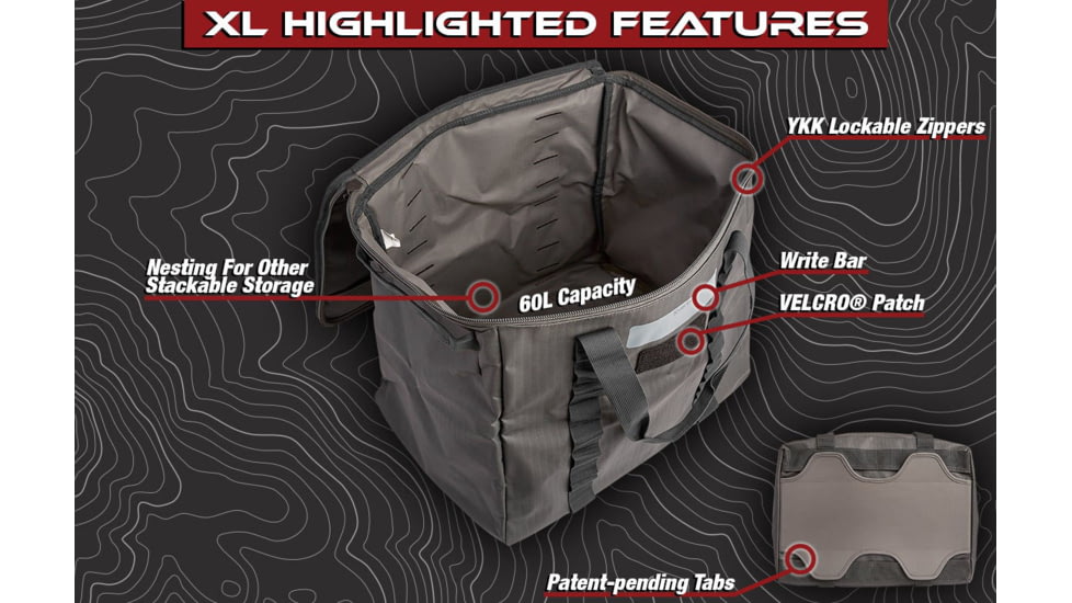 Vertx Vtac Stackable Extra Large Storage Cube, Base Grey, F1 VTX5705 BGY NA