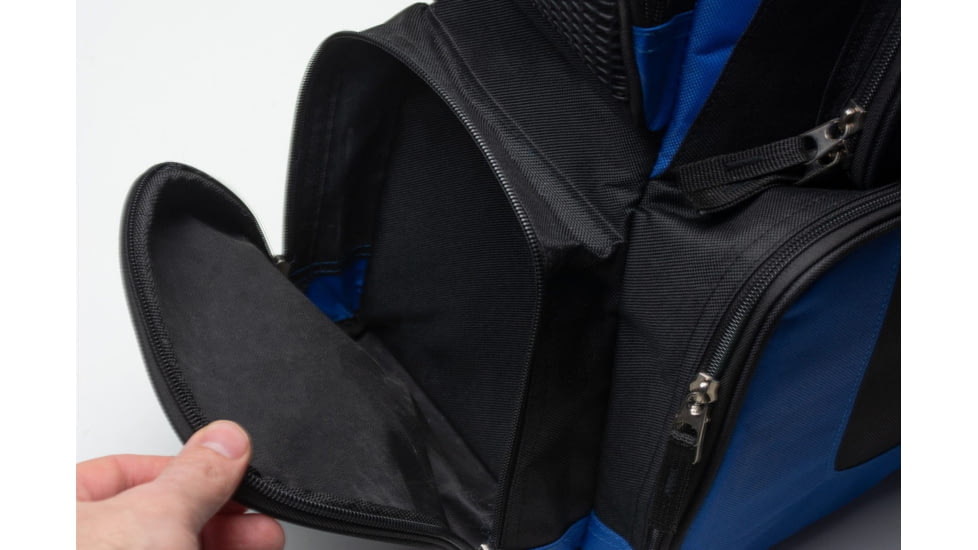 Vexan Backpack Tackle Box w/LED Light, Black/Blue, Large, VI-BP-BB