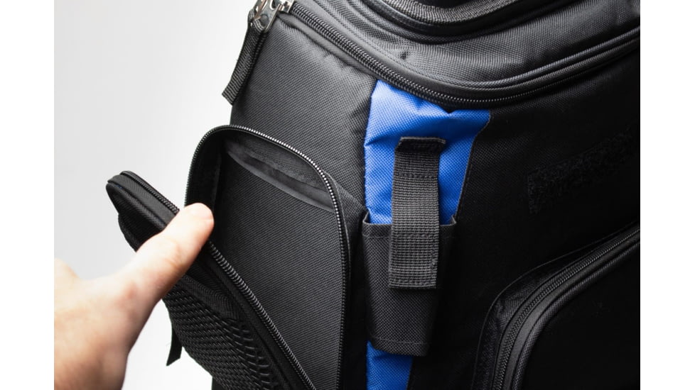 Vexan Backpack Tackle Box w/LED Light, Black/Blue, Large, VI-BP-BB