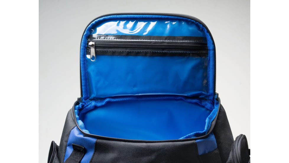 Vexan Backpack Tackle Box w/LED Light, Black/Blue, Large, VI-BP-BB