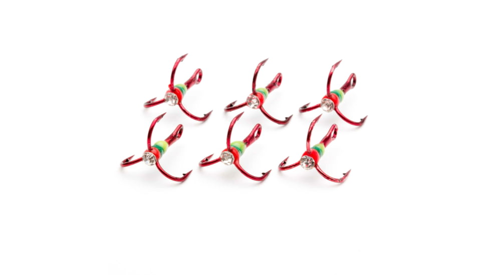 Vexan Crystal Reaper Treble Hook, White, #8, WRCH8