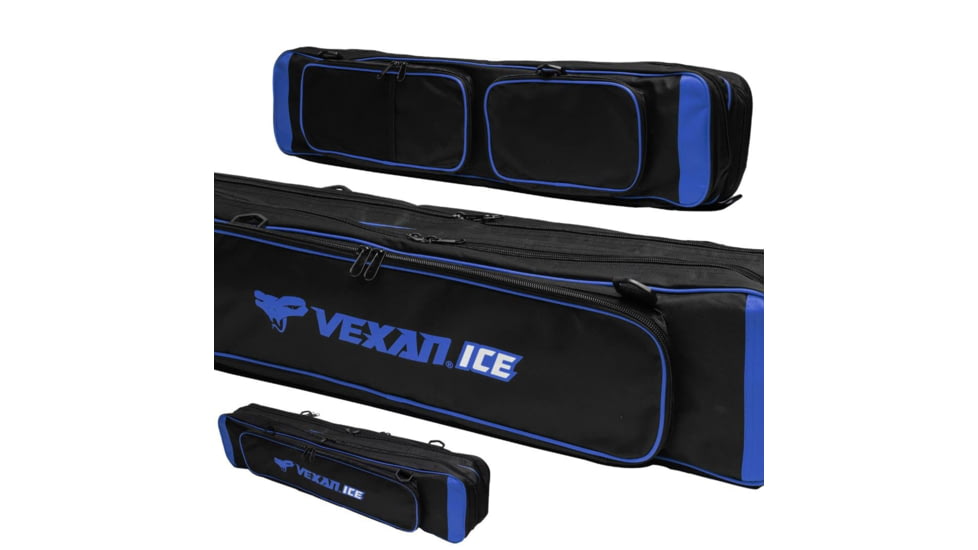 Vexan Ice Fishing Rod &amp; Tackle Bag 36 in Soft Case, Blue, Vexan ICE 36 - Bag