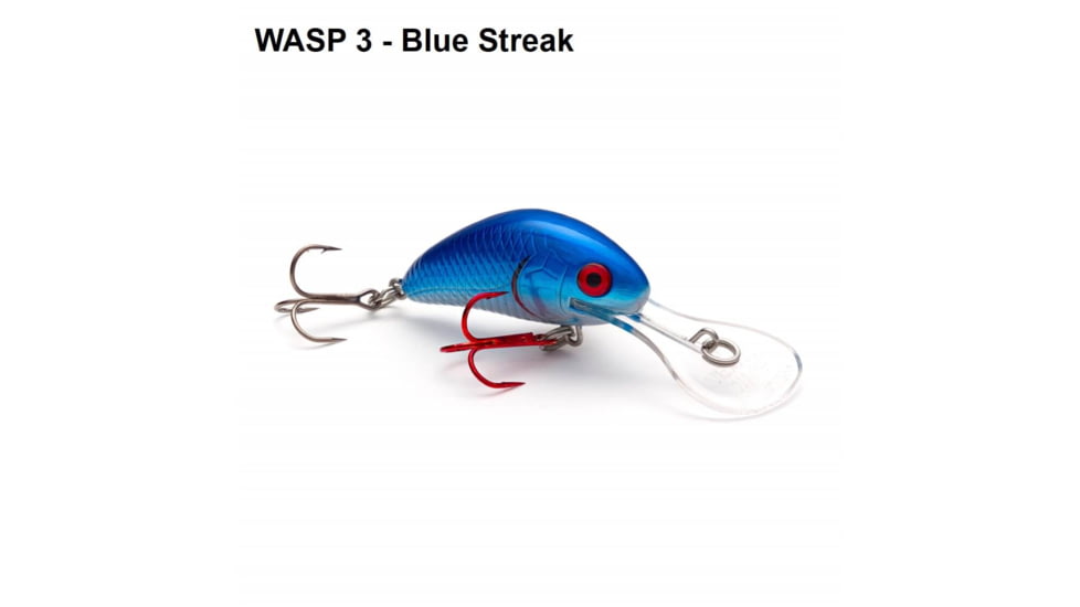 Vexan Rattlin Wasp Trolling /Cast Crankbait No4, Blue Streak, 1/16 oz, RW4-3