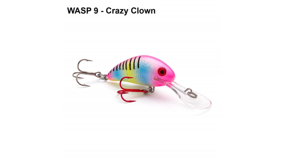 Vexan Rattlin Wasp Trolling /Cast Crankbait No4, Crazy Clown, 1/16 oz, RW4-9