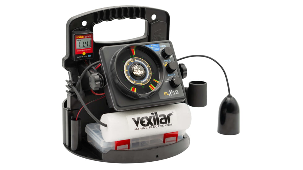 Vexilar FLX-18 ProPack II Sonar w/ 12 Degree Ice-Ducer / DD-100, Black, PPX1812