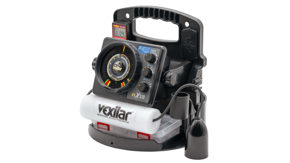 Vexilar FLX-18 ProPack II Sonar w/ 12 Degree Ice-Ducer / DD-100, Black, PPX1812