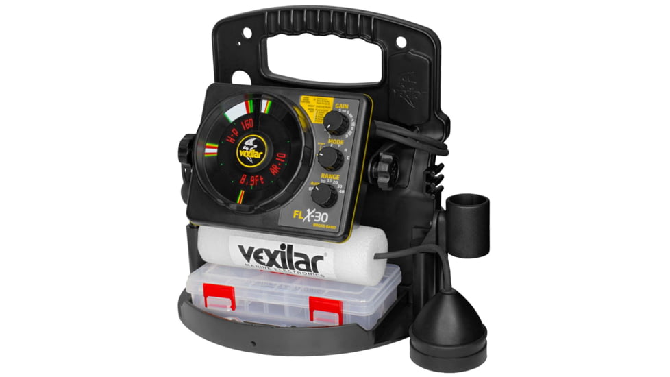 Vexilar FLX-30 BB Pro Pack II w/ Broad Band Ice-Ducer, Soft Pack, and Lithium Battery, Black, Regular, PPLI30BB