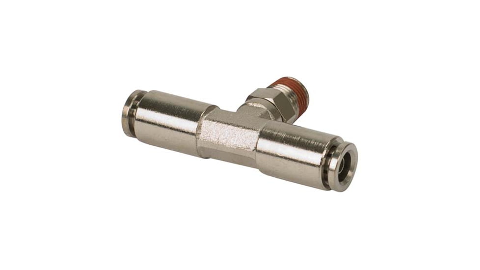 VIAIR 1/4in NPT M 3/8in to 3/8in Swivel T-Fitting, 2 pcs, 13814