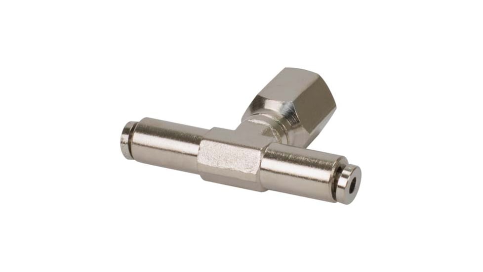 VIAIR 1/8in NPT F 3/8in to 3/8in Swivel T-Fitting, 2 pcs, 13822
