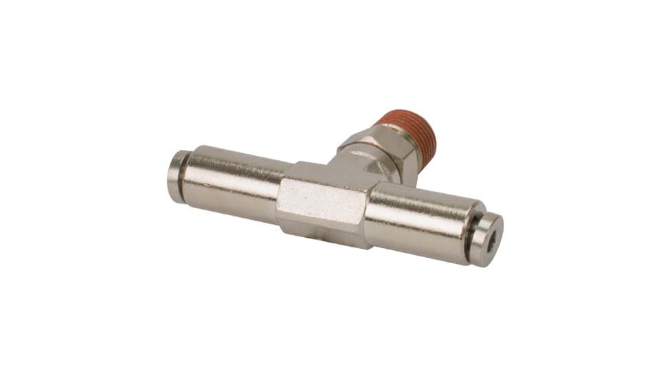 VIAIR 1/8in NPT M 1/4in to 1/4in Swivel T-Fitting, 2 pcs, 11414