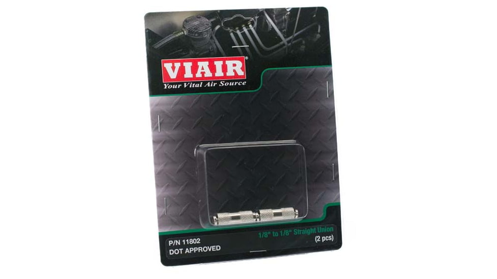 VIAIR 1/8in to 1/8in Straight Union, 2 pcs, 11802