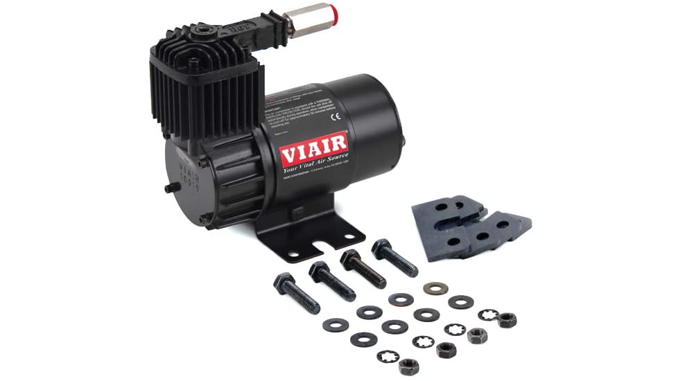 VIAIR 100C Compressor w/Omega Bracket, Stealth Black, 10019