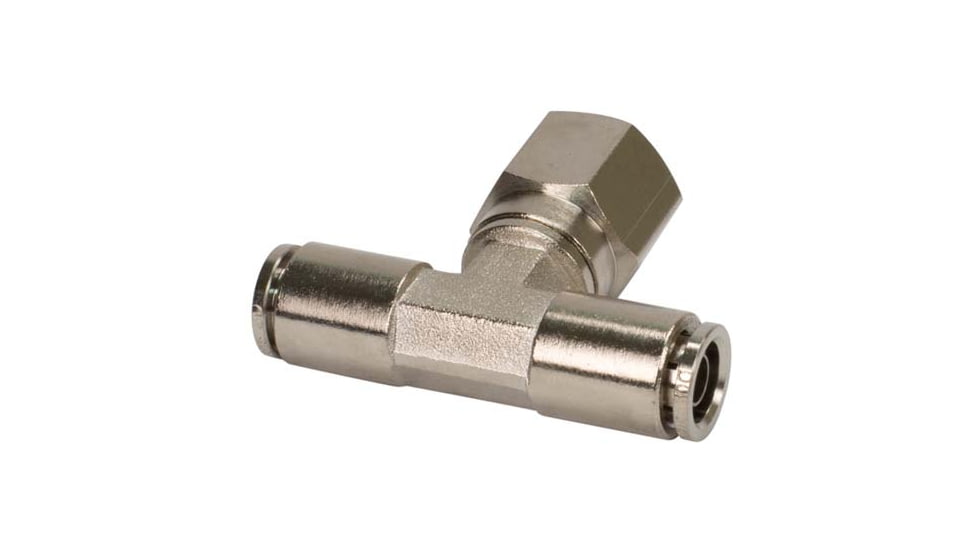 VIAIR 3/8in NPT F 1/8in to 1/8in Swivel T-Fitting, 2 pcs, 11834