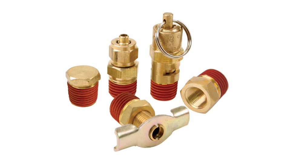 VIAIR Air Locker 5 PcTank Fittings Kit with 1/4in NPT M to 1/8in BSP F Adapter, for 200PSI Rated Systems, 90002