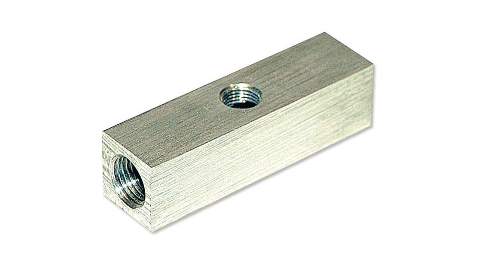VIAIR Female Tee / Billet Manifold, 1/4in F x 1/4in F x 1/8in F, NPT, 92821
