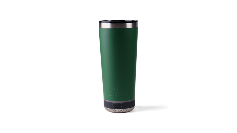 Vibe Vibe Tumbler Speaker w/ Attachment, Dark Green, 18oz, SPKR-18-DGRN