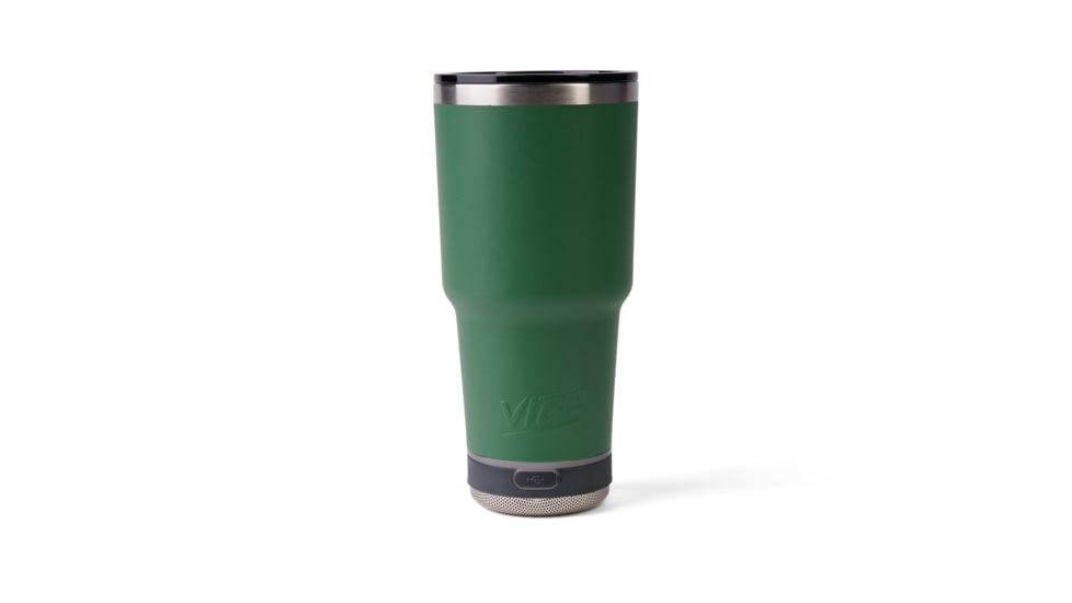 Vibe Vibe Tumbler Speaker w/ Attachment, Dark Green, 28oz, SPKR-28-DGRN