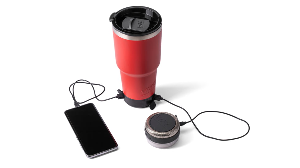 Vibe Vibe Tumbler Speaker w/ Attachment, Red, 28oz, SPKR-28-RED